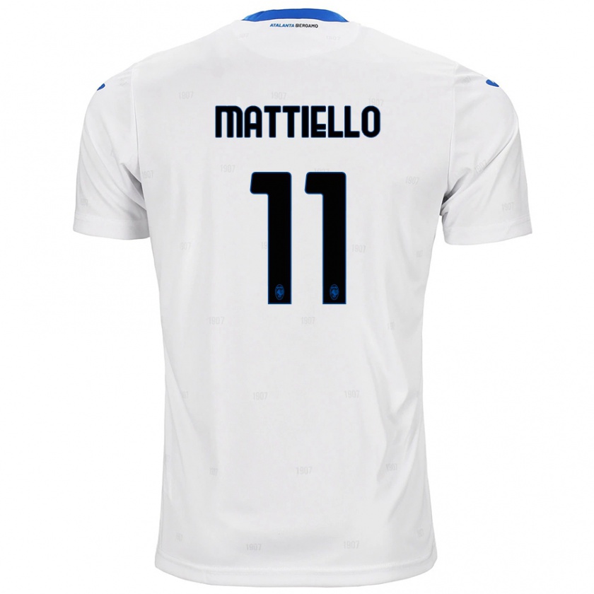 Kandiny Niño Camiseta Federico Mattiello #11 Blanco 2ª Equipación 2024/25 La Camisa Chile