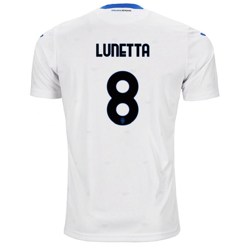 Kandiny Niño Camiseta Gabriel Lunetta #8 Blanco 2ª Equipación 2024/25 La Camisa Chile