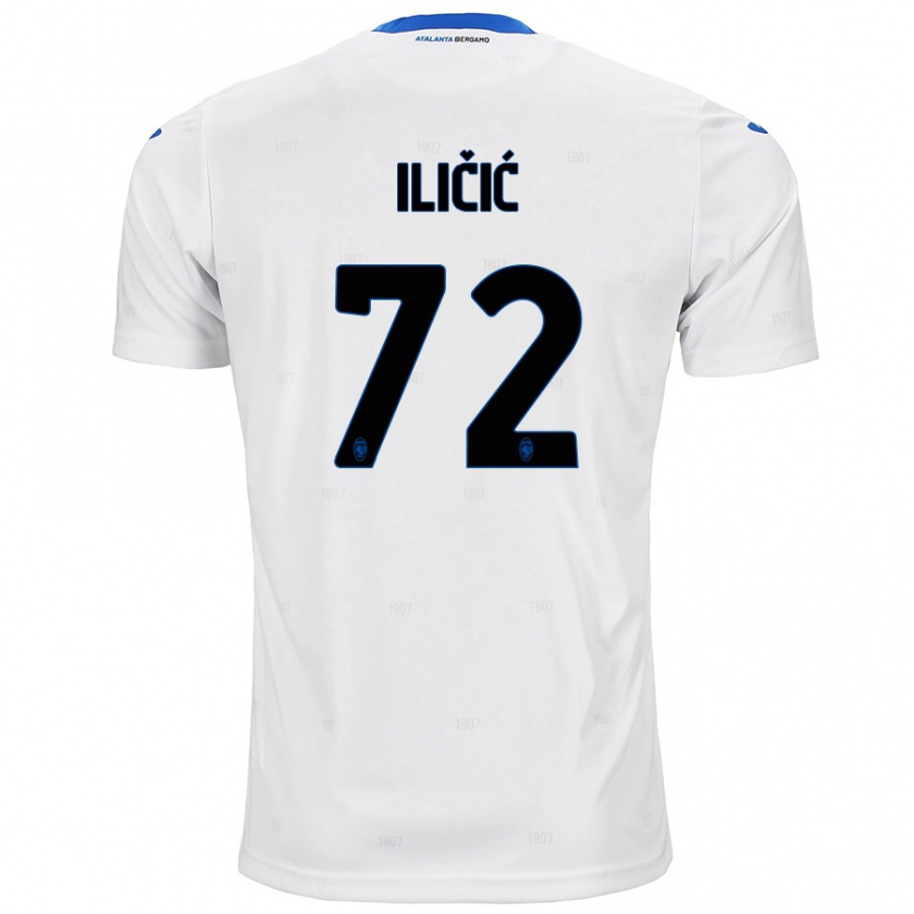 Kandiny Niño Camiseta Josip Ilicic #72 Blanco 2ª Equipación 2024/25 La Camisa Chile