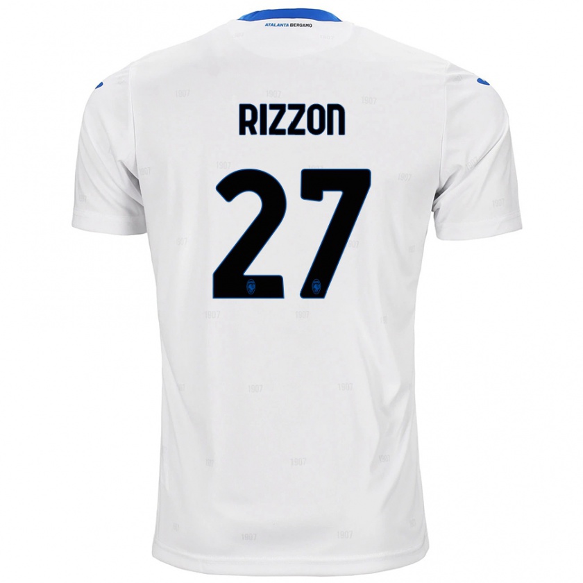 Kandiny Niño Camiseta Giulia Rizzon #27 Blanco 2ª Equipación 2024/25 La Camisa Chile