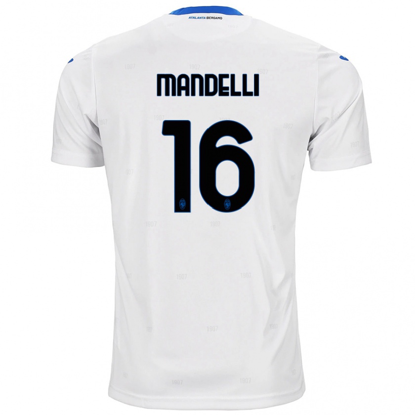 Kandiny Niño Camiseta Giulia Mandelli #16 Blanco 2ª Equipación 2024/25 La Camisa Chile