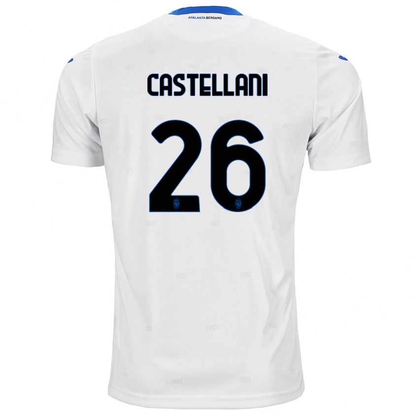 Kandiny Niño Camiseta Eleonora Castellani #26 Blanco 2ª Equipación 2024/25 La Camisa Chile