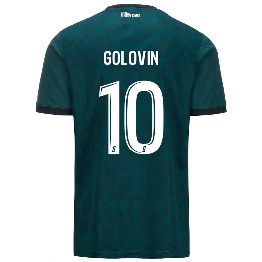 Kandiny Niño Camiseta Aleksandr Golovin #10 Verde Oscuro 2ª Equipación 2024/25 La Camisa Chile