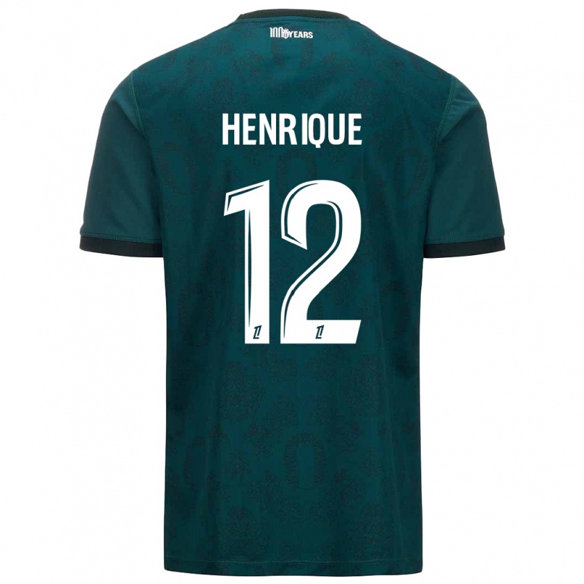 Kandiny Niño Camiseta Caio Henrique #12 Verde Oscuro 2ª Equipación 2024/25 La Camisa Chile