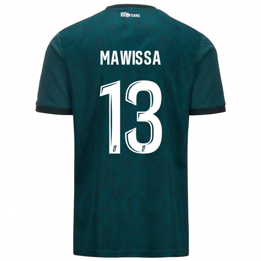 Kandiny Niño Camiseta Christian Mawissa #13 Verde Oscuro 2ª Equipación 2024/25 La Camisa Chile