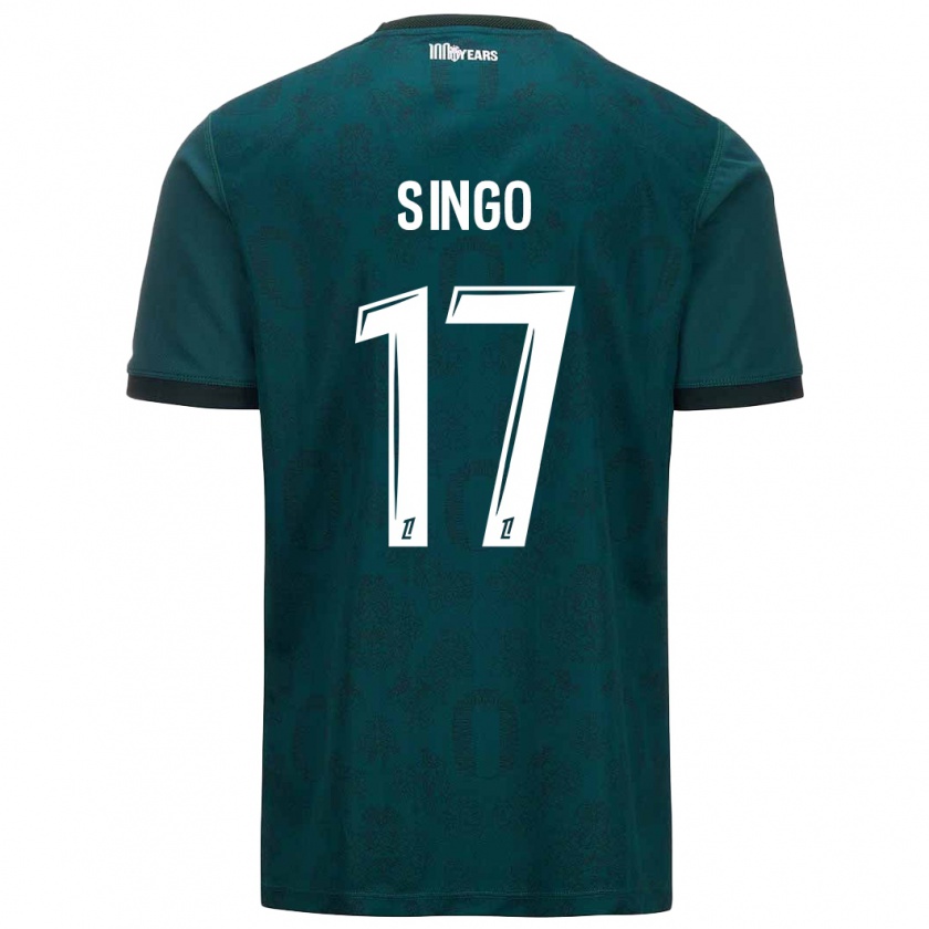 Kandiny Niño Camiseta Wilfried Singo #17 Verde Oscuro 2ª Equipación 2024/25 La Camisa Chile