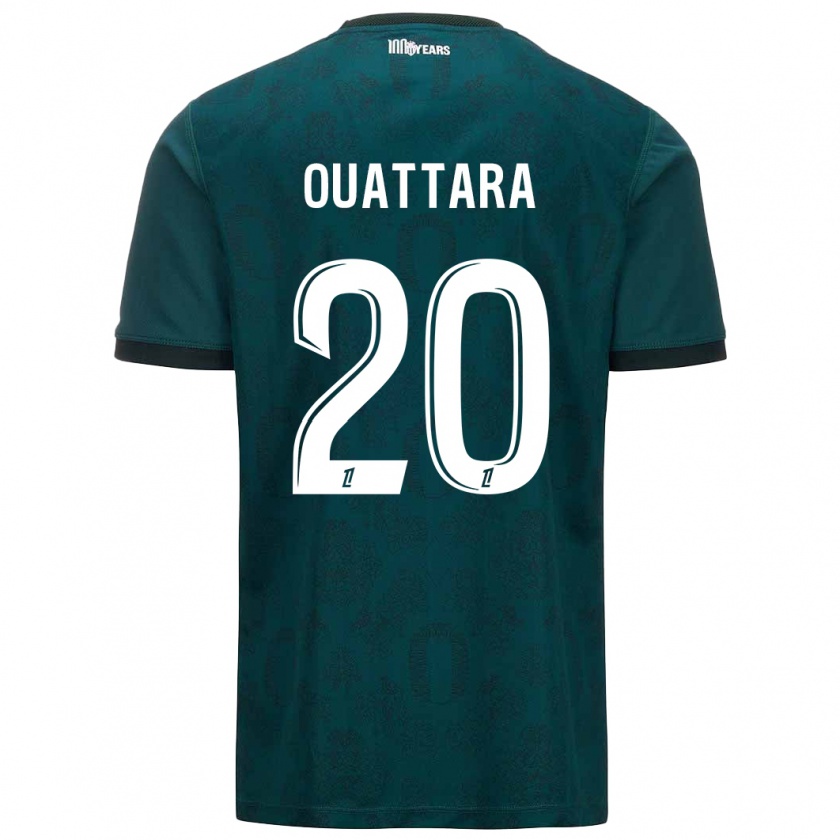 Kandiny Niño Camiseta Kassoum Ouattara #20 Verde Oscuro 2ª Equipación 2024/25 La Camisa Chile