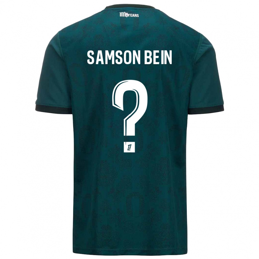 Kandiny Niño Camiseta Sirak Samson Bein #0 Verde Oscuro 2ª Equipación 2024/25 La Camisa Chile