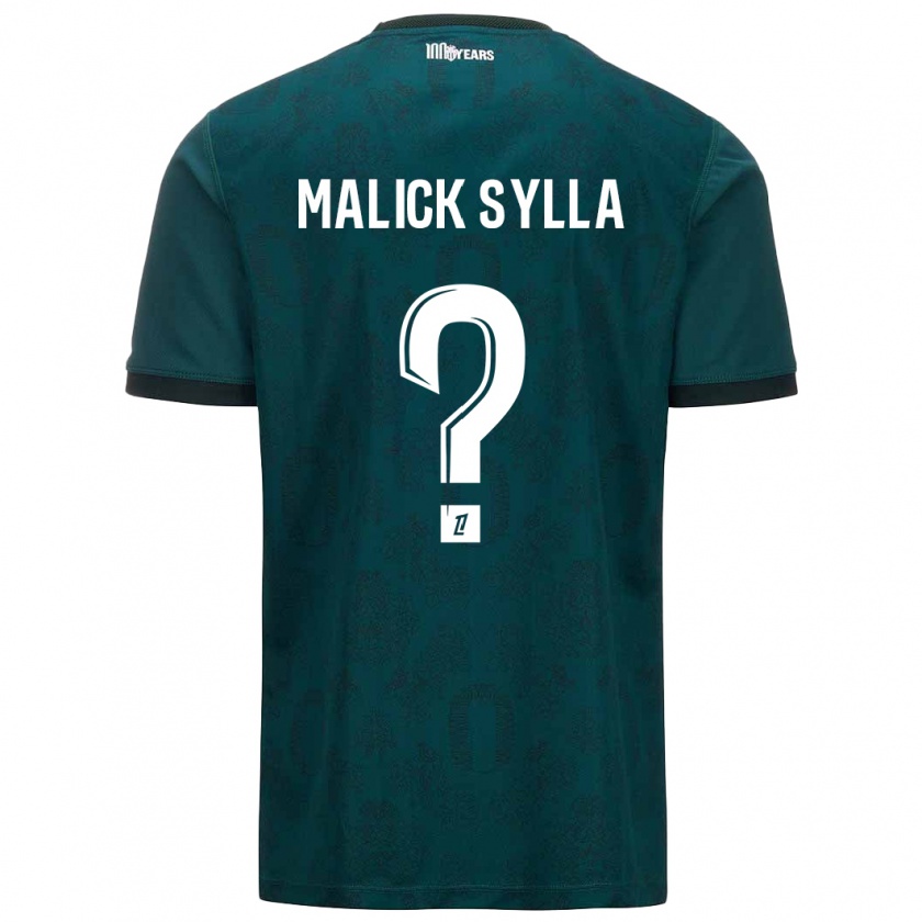 Kandiny Niño Camiseta Malick Sylla #0 Verde Oscuro 2ª Equipación 2024/25 La Camisa Chile