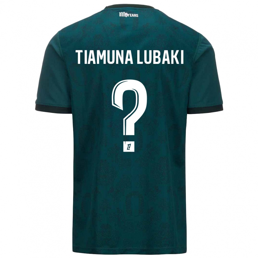 Kandiny Niño Camiseta Loïc Tiamuna Lubaki #0 Verde Oscuro 2ª Equipación 2024/25 La Camisa Chile