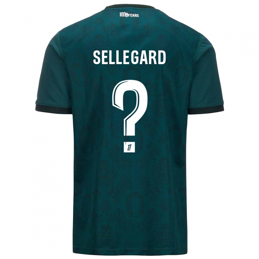 Kandiny Niño Camiseta Alexander Sellegard #0 Verde Oscuro 2ª Equipación 2024/25 La Camisa Chile