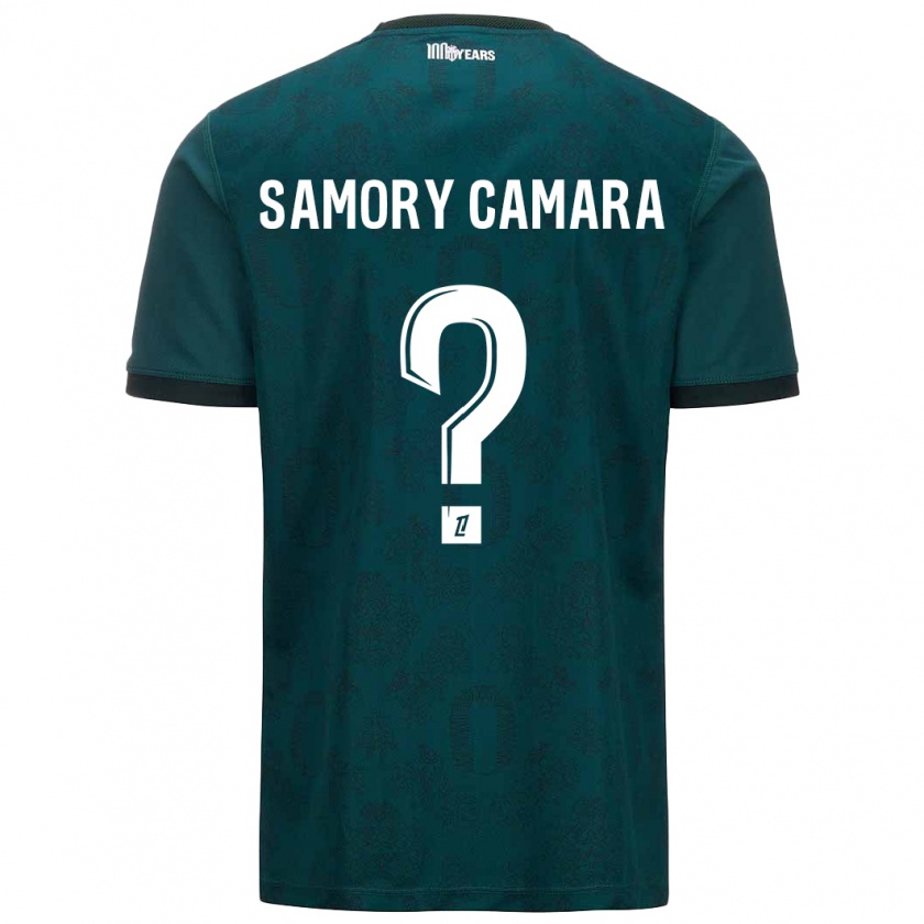 Kandiny Niño Camiseta Verges Samory Camara #0 Verde Oscuro 2ª Equipación 2024/25 La Camisa Chile