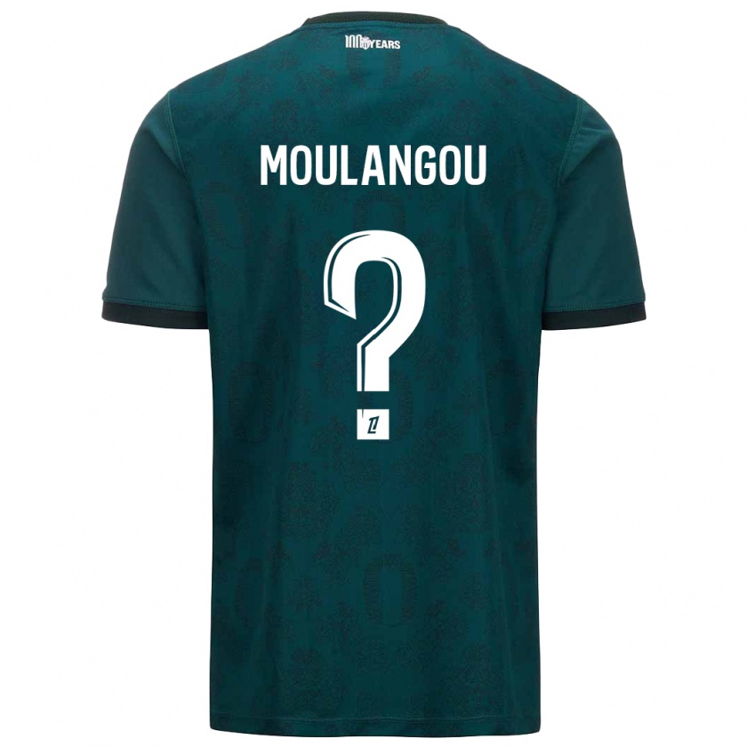 Kandiny Niño Camiseta Kenan Moulangou #0 Verde Oscuro 2ª Equipación 2024/25 La Camisa Chile