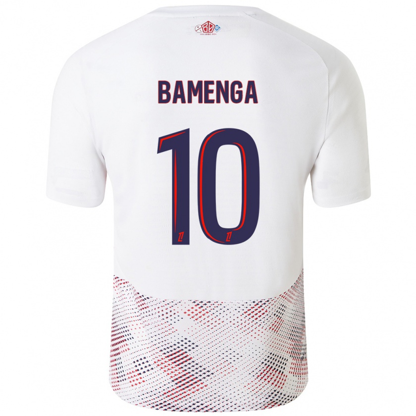 Kandiny Niño Camiseta Naomie Bamenga #10 Blanco Azul Real 2ª Equipación 2024/25 La Camisa Chile