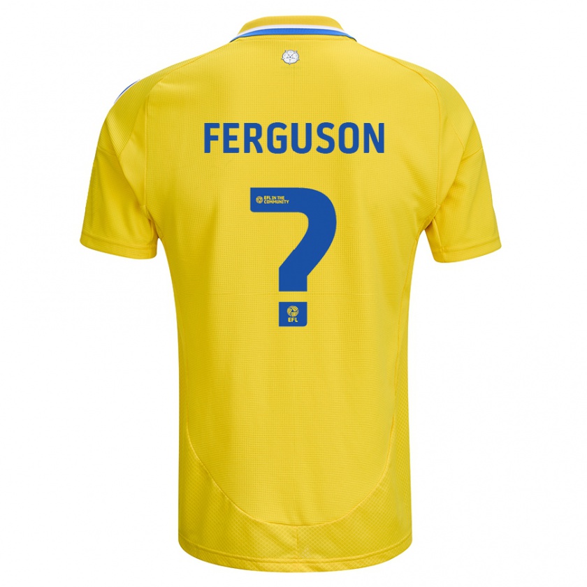 Kandiny Niño Camiseta Connor Ferguson #0 Amarillo Azul 2ª Equipación 2024/25 La Camisa Chile