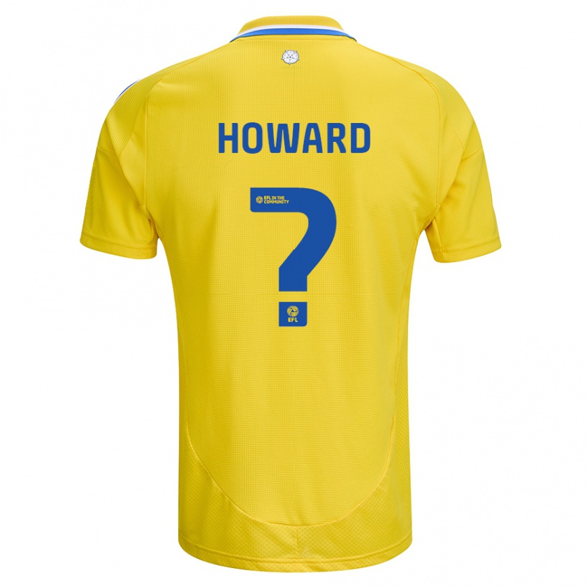 Kandiny Niño Camiseta Jacob Howard #0 Amarillo Azul 2ª Equipación 2024/25 La Camisa Chile