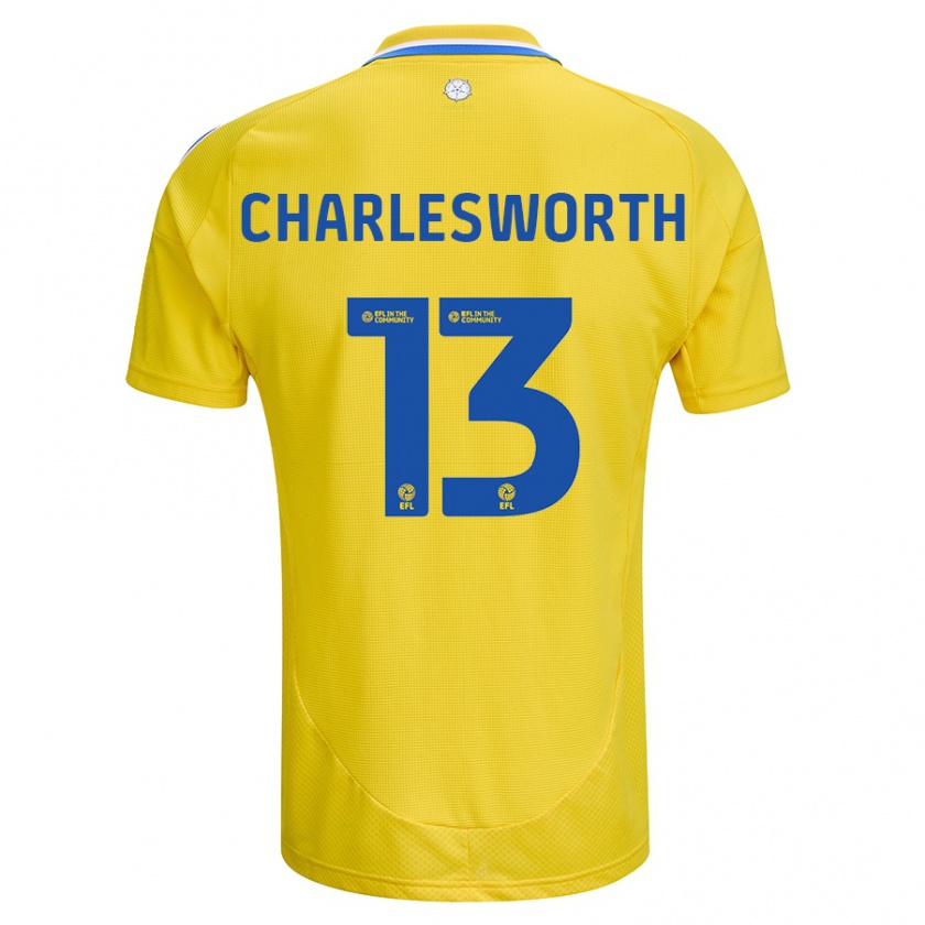 Kandiny Niño Camiseta Millie Robshaw-Charlesworth #13 Amarillo Azul 2ª Equipación 2024/25 La Camisa Chile