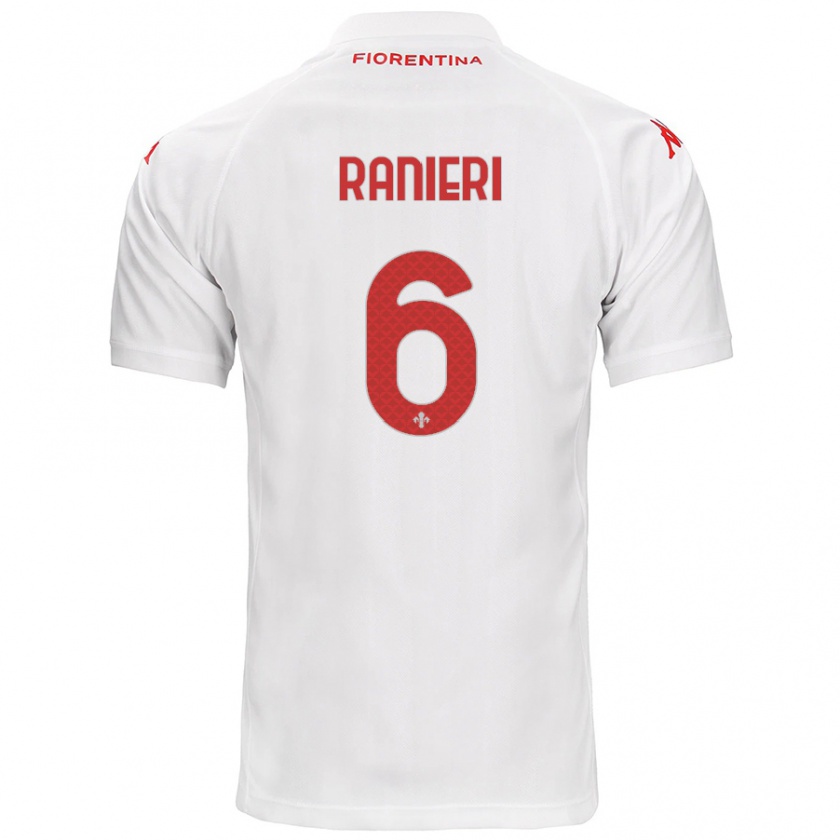 Kandiny Niño Camiseta Luca Ranieri #6 Blanco 2ª Equipación 2024/25 La Camisa Chile