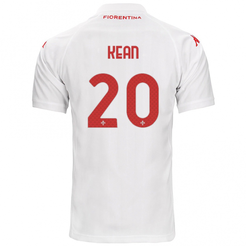 Kandiny Niño Camiseta Moise Kean #20 Blanco 2ª Equipación 2024/25 La Camisa Chile