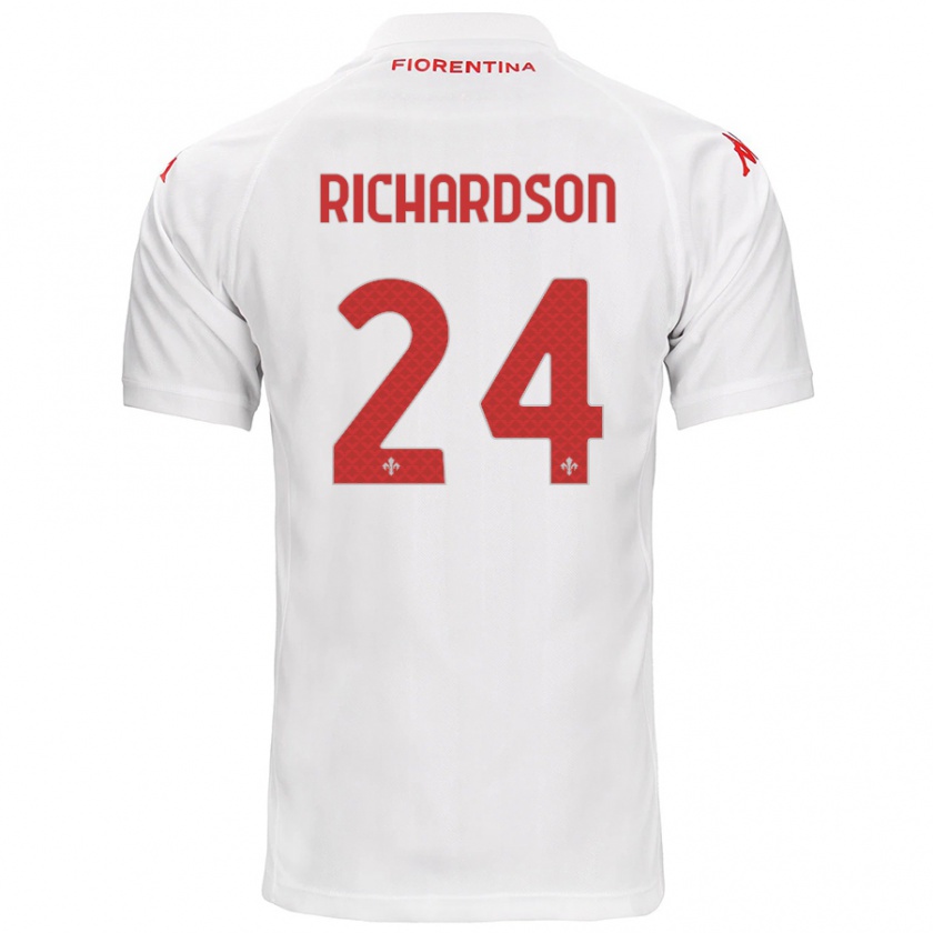 Kandiny Niño Camiseta Amir Richardson #24 Blanco 2ª Equipación 2024/25 La Camisa Chile