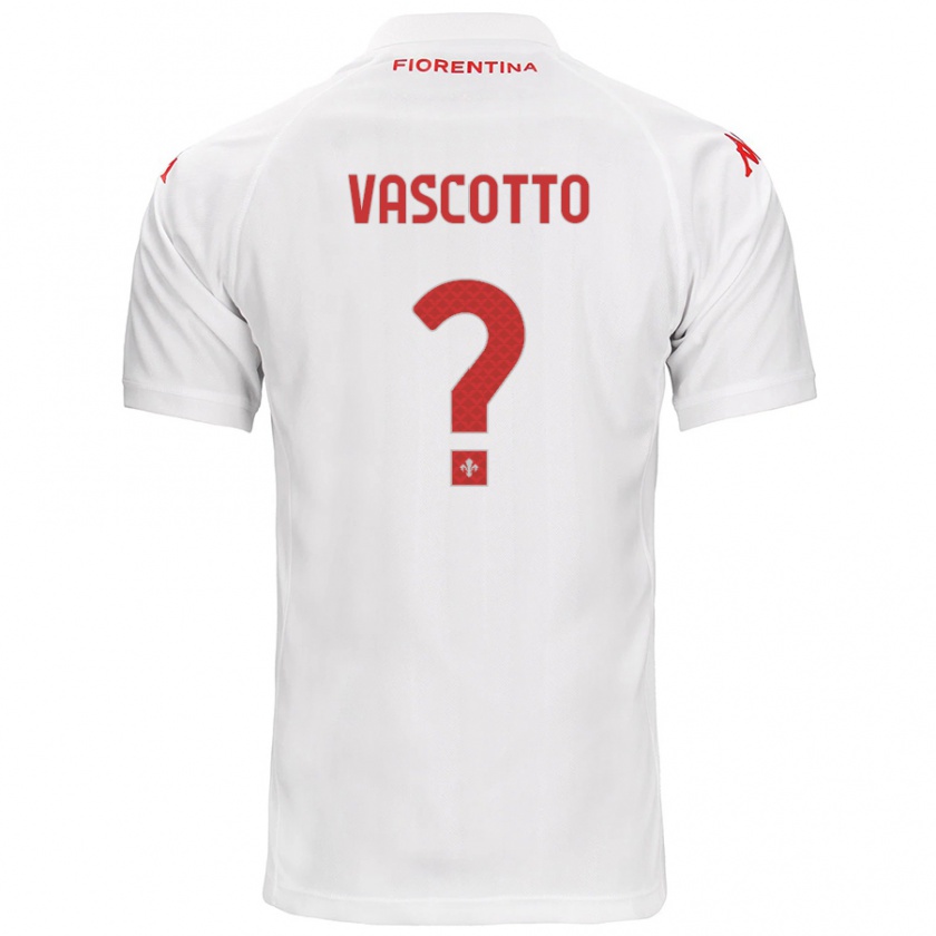 Kandiny Niño Camiseta Edoardo Vascotto #0 Blanco 2ª Equipación 2024/25 La Camisa Chile