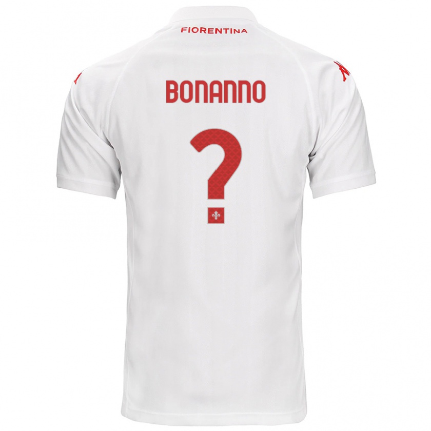 Kandiny Niño Camiseta Piergiorgio Bonanno #0 Blanco 2ª Equipación 2024/25 La Camisa Chile