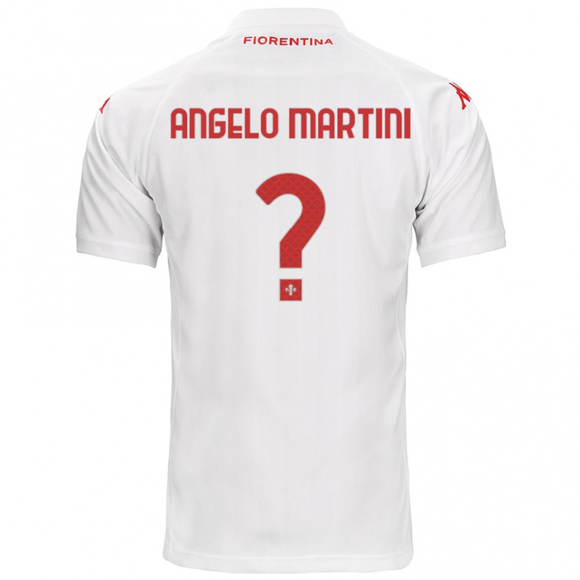 Kandiny Niño Camiseta Angelo Martini #0 Blanco 2ª Equipación 2024/25 La Camisa Chile