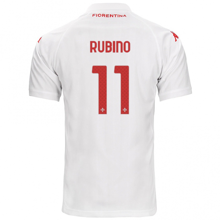 Kandiny Niño Camiseta Tommaso Rubino #11 Blanco 2ª Equipación 2024/25 La Camisa Chile