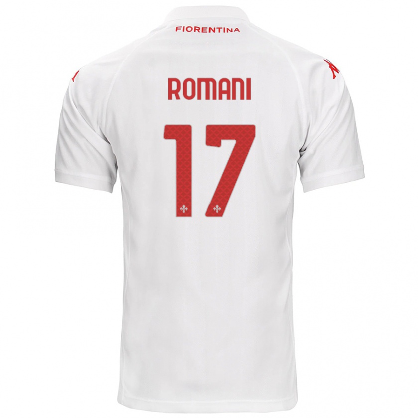 Kandiny Niño Camiseta Lorenzo Romani #17 Blanco 2ª Equipación 2024/25 La Camisa Chile