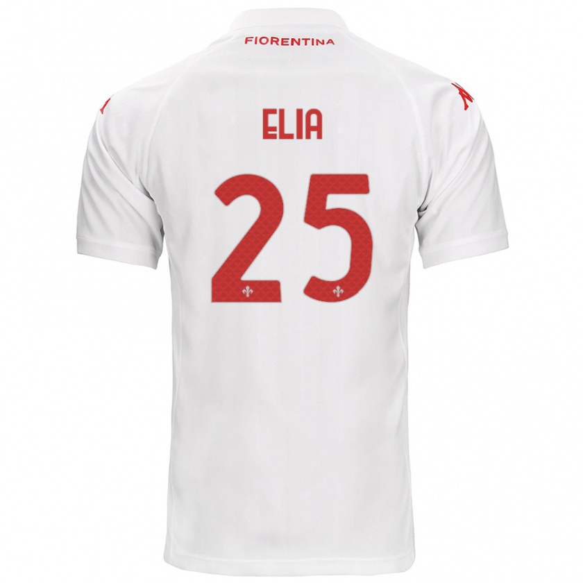 Kandiny Niño Camiseta Mirko Elia #25 Blanco 2ª Equipación 2024/25 La Camisa Chile