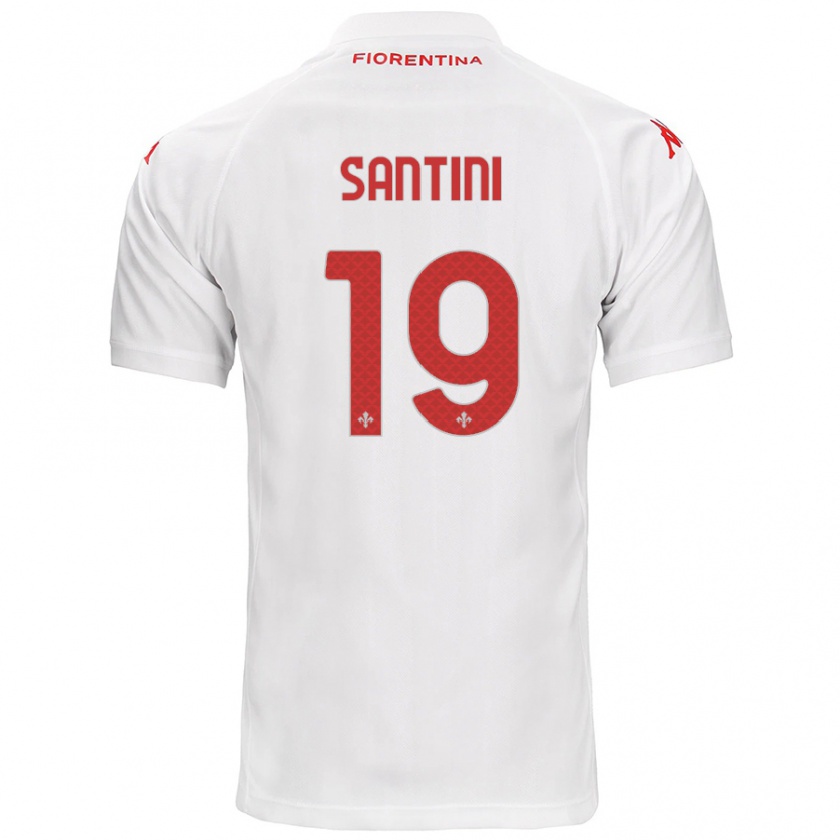 Kandiny Niño Camiseta Margherita Santini #19 Blanco 2ª Equipación 2024/25 La Camisa Chile