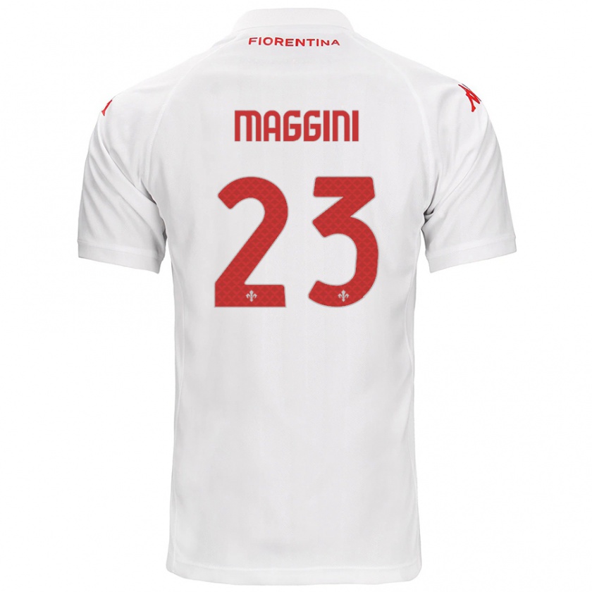 Kandiny Niño Camiseta Filippo Maggini #23 Blanco 2ª Equipación 2024/25 La Camisa Chile