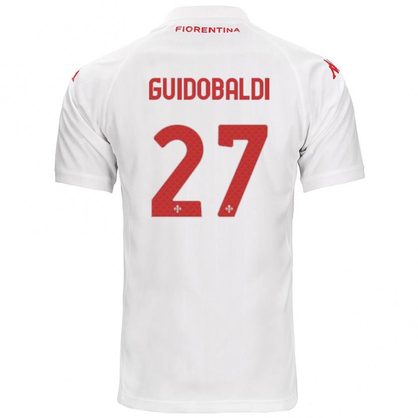 Kandiny Niño Camiseta Filippo Guidobaldi #27 Blanco 2ª Equipación 2024/25 La Camisa Chile