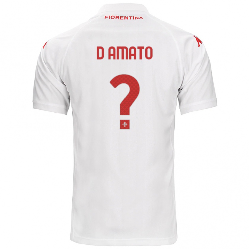 Kandiny Niño Camiseta Gabriele D'amato #0 Blanco 2ª Equipación 2024/25 La Camisa Chile