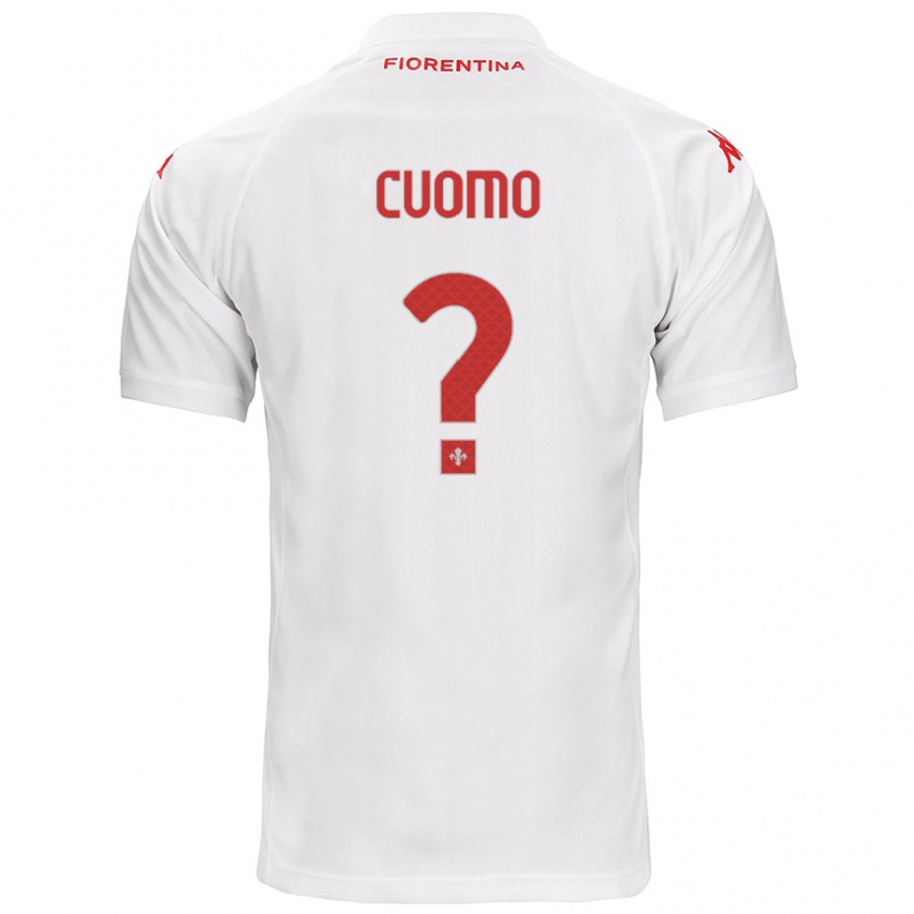 Kandiny Niño Camiseta Raffaele Cuomo #0 Blanco 2ª Equipación 2024/25 La Camisa Chile