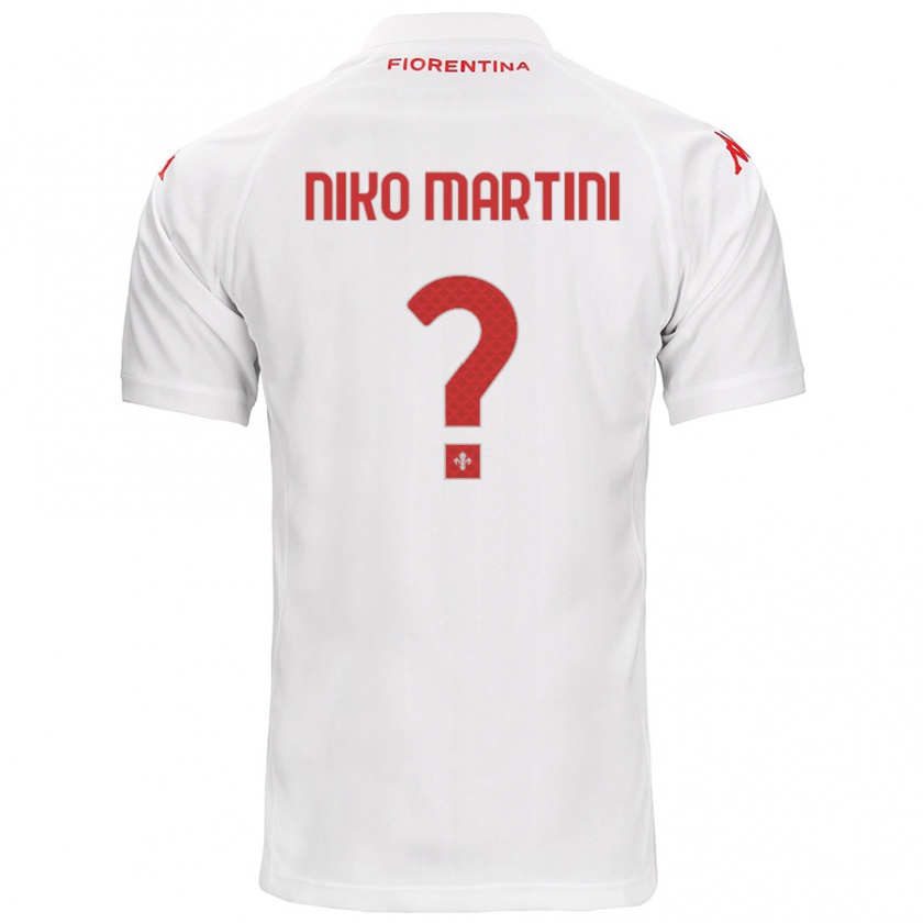 Kandiny Niño Camiseta Niko Martini #0 Blanco 2ª Equipación 2024/25 La Camisa Chile