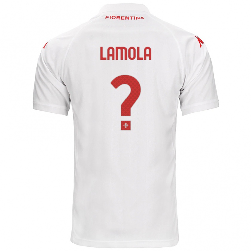 Kandiny Niño Camiseta Lorenzo Lamola #0 Blanco 2ª Equipación 2024/25 La Camisa Chile