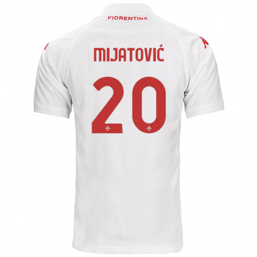 Kandiny Niño Camiseta Milica Mijatović #20 Blanco 2ª Equipación 2024/25 La Camisa Chile