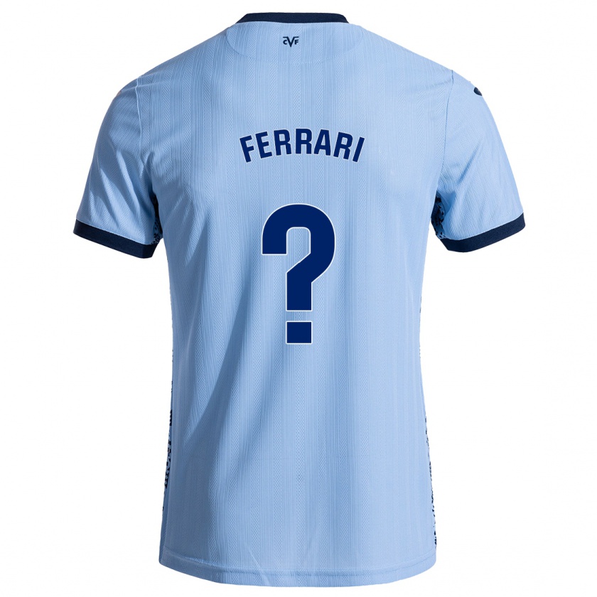 Kandiny Niño Camiseta Andrés Ferrari #0 Azul Cielo 2ª Equipación 2024/25 La Camisa Chile