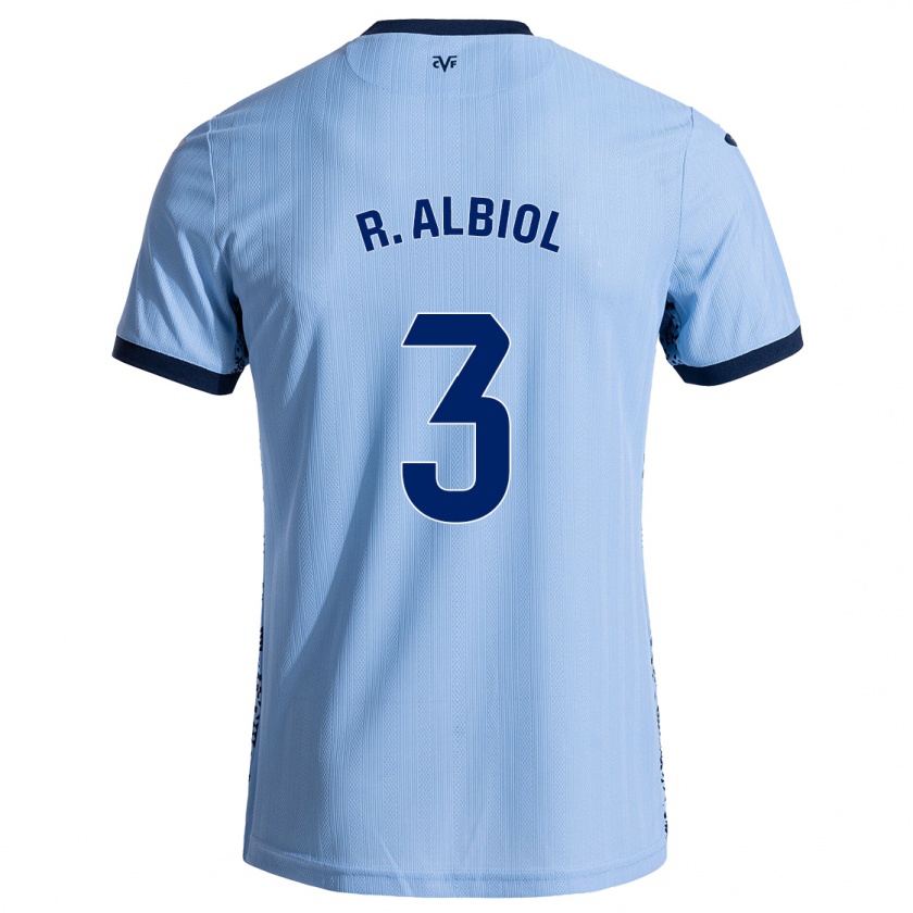 Kandiny Niño Camiseta Raúl Albiol #3 Azul Cielo 2ª Equipación 2024/25 La Camisa Chile