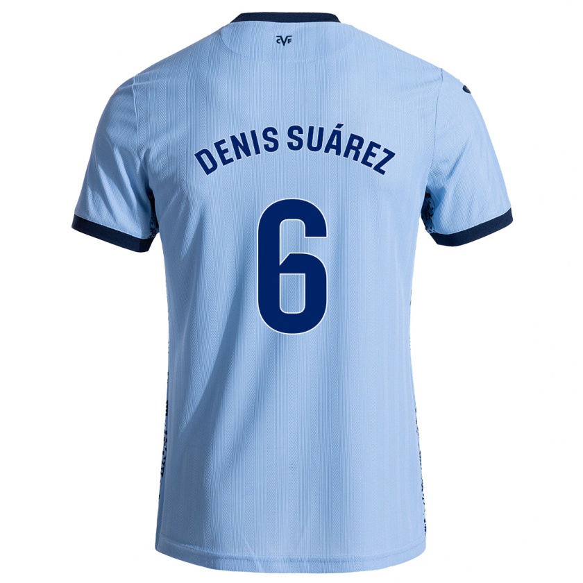 Kandiny Niño Camiseta Denis Suárez #6 Azul Cielo 2ª Equipación 2024/25 La Camisa Chile