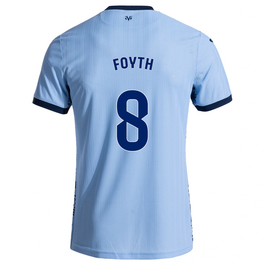 Kandiny Niño Camiseta Juan Foyth #8 Azul Cielo 2ª Equipación 2024/25 La Camisa Chile