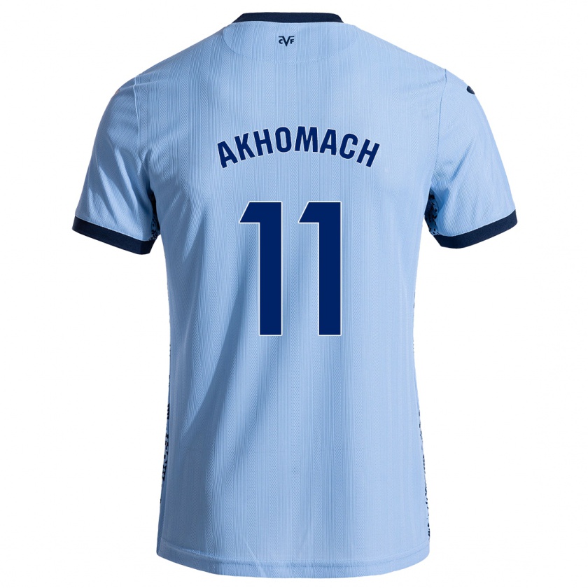 Kandiny Niño Camiseta Ilias Akhomach #11 Azul Cielo 2ª Equipación 2024/25 La Camisa Chile