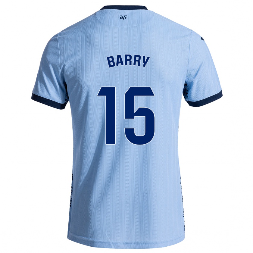 Kandiny Niño Camiseta Thierno Barry #15 Azul Cielo 2ª Equipación 2024/25 La Camisa Chile