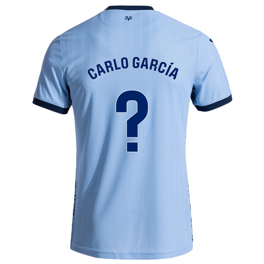 Kandiny Niño Camiseta Carlo García #0 Azul Cielo 2ª Equipación 2024/25 La Camisa Chile