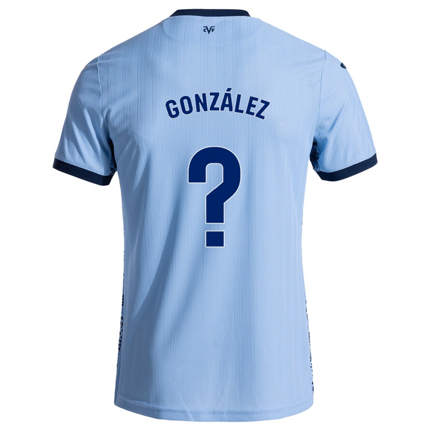 Kandiny Niño Camiseta Dani González #0 Azul Cielo 2ª Equipación 2024/25 La Camisa Chile