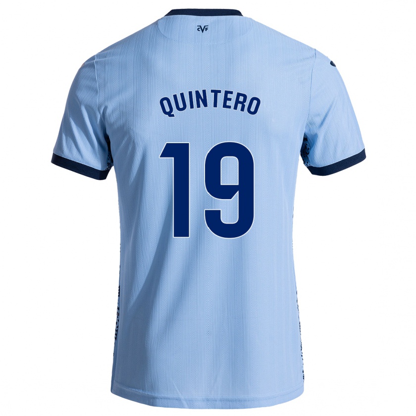 Kandiny Niño Camiseta Luis Quintero #19 Azul Cielo 2ª Equipación 2024/25 La Camisa Chile