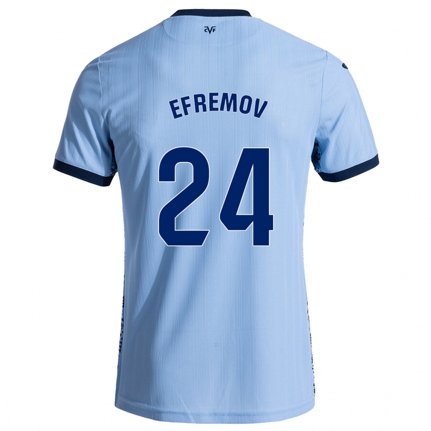 Kandiny Niño Camiseta Anton Efremov #24 Azul Cielo 2ª Equipación 2024/25 La Camisa Chile