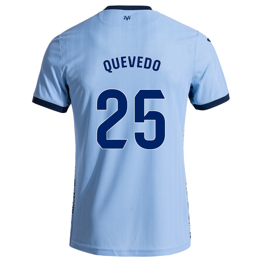 Kandiny Niño Camiseta Alex Quevedo #25 Azul Cielo 2ª Equipación 2024/25 La Camisa Chile