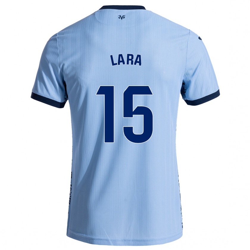 Kandiny Niño Camiseta Francisca Lara #15 Azul Cielo 2ª Equipación 2024/25 La Camisa Chile